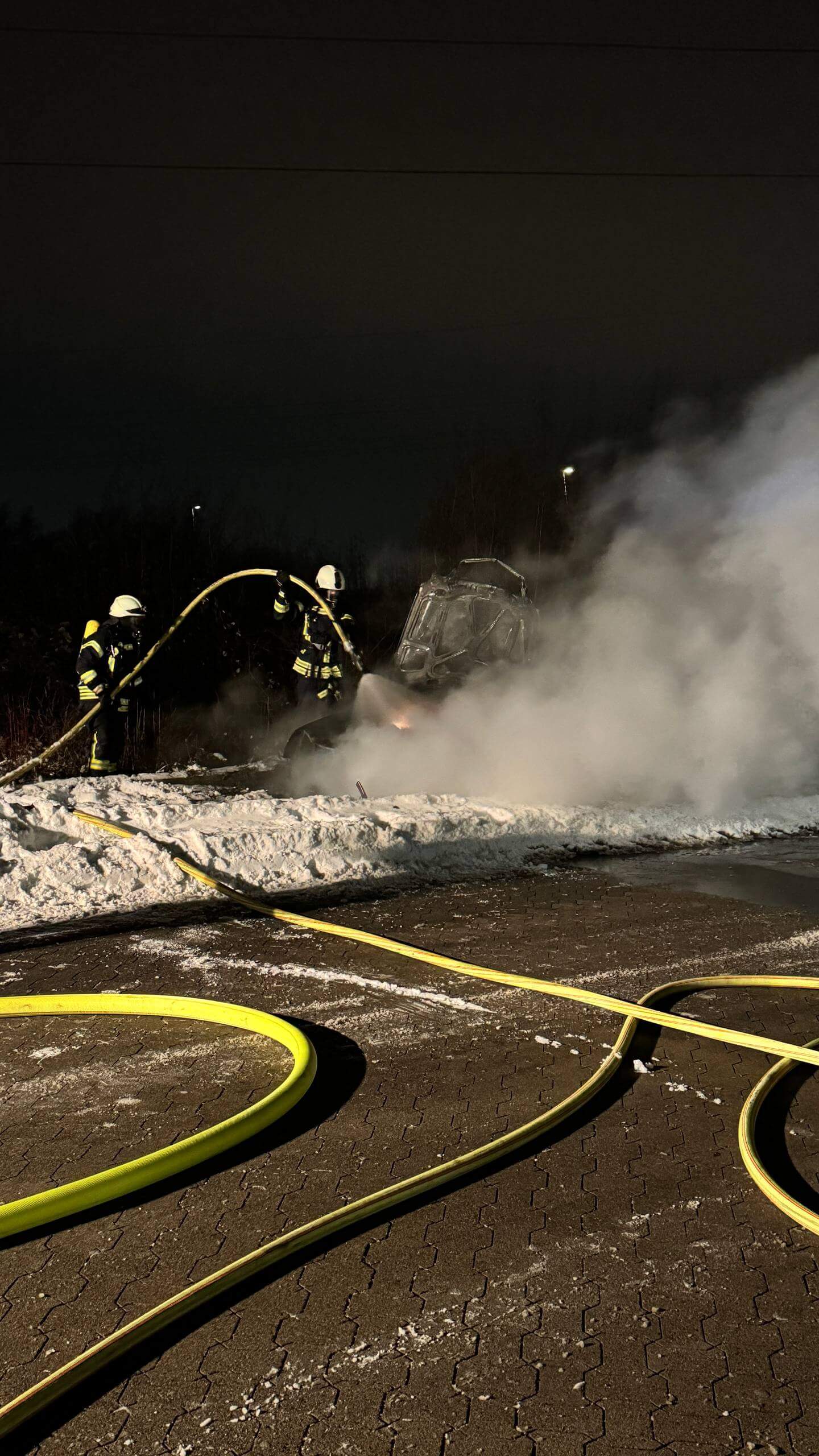 Atemschutztrupp im Einsatz in Höver