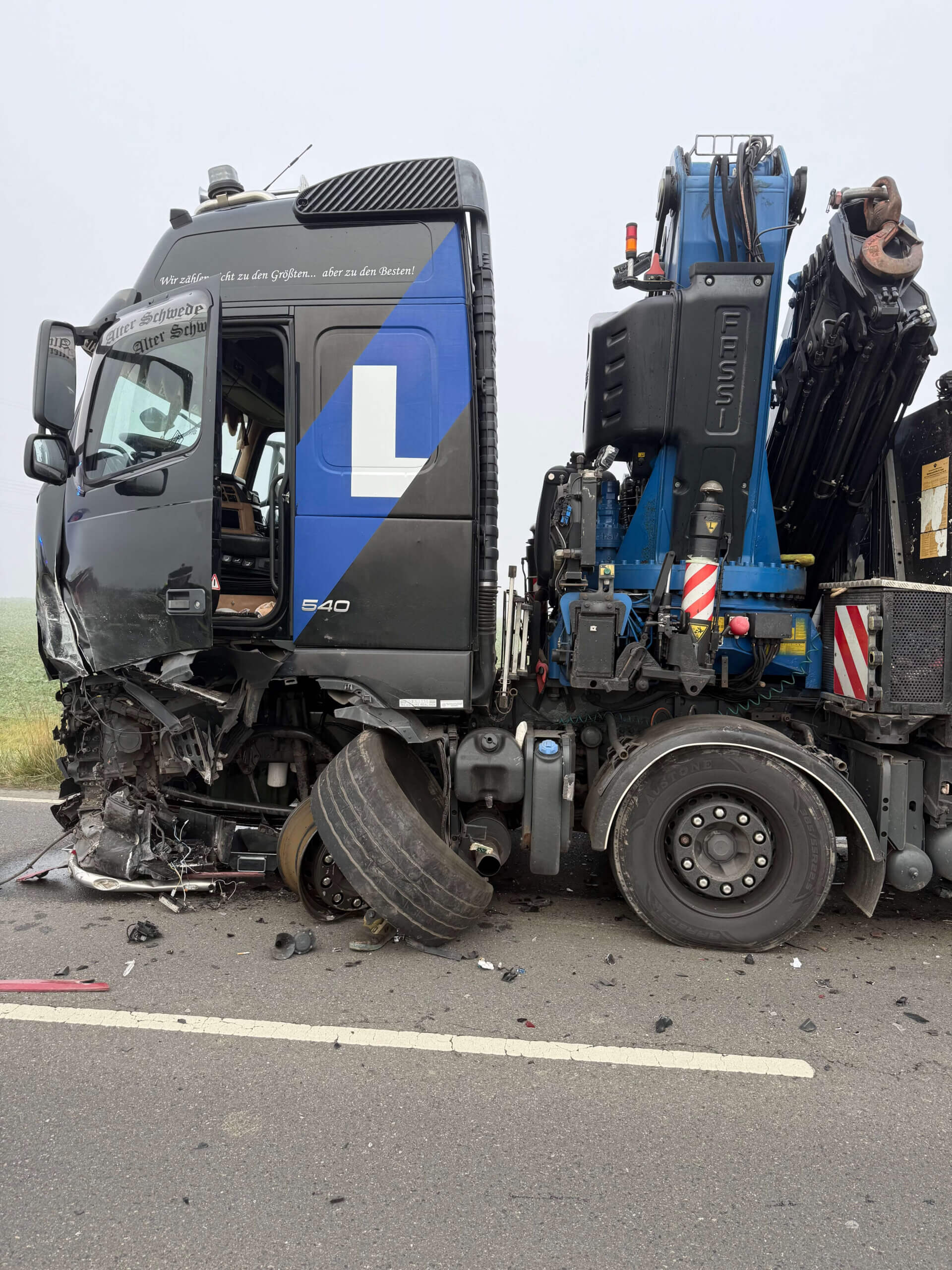 Schwerer Verkehrsunfall auf der B65 bei Haimar
